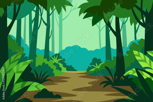 tropical rainforest floor view