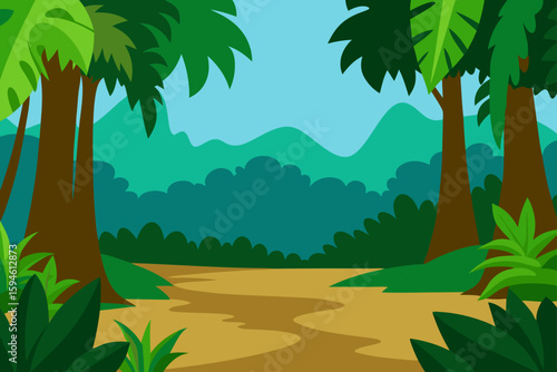 tropical rainforest floor view