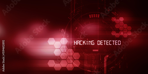 2D illustration Hacked data online code background