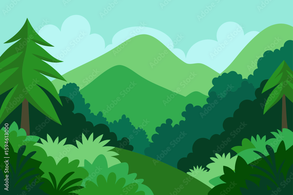 Fototapeta premium wilderness view with lush greenery