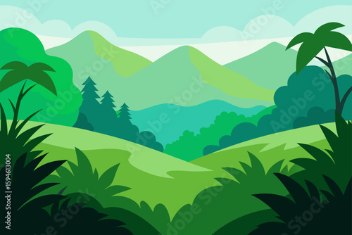 wilderness view with lush greenery