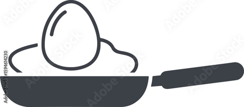Fried Egg in Pan: Simple Icon