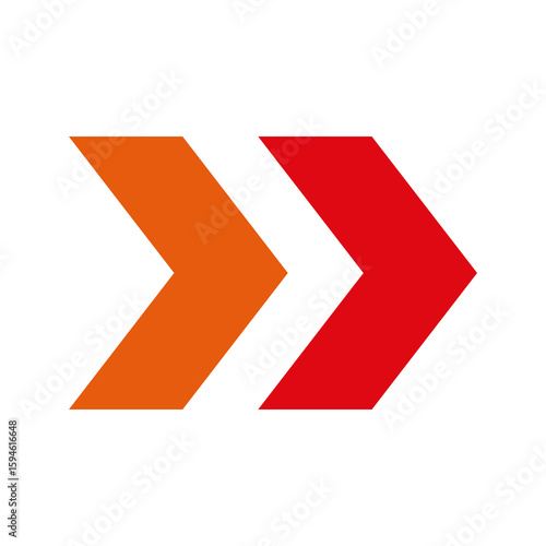 Red arrow sign icon vector illustration: a dynamic symbol of direction, success, and power