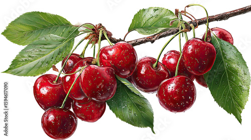 Wallpaper Mural Vibrant Ripe Cherries Clustered on a Natural Branch on Transparent Background

 Torontodigital.ca