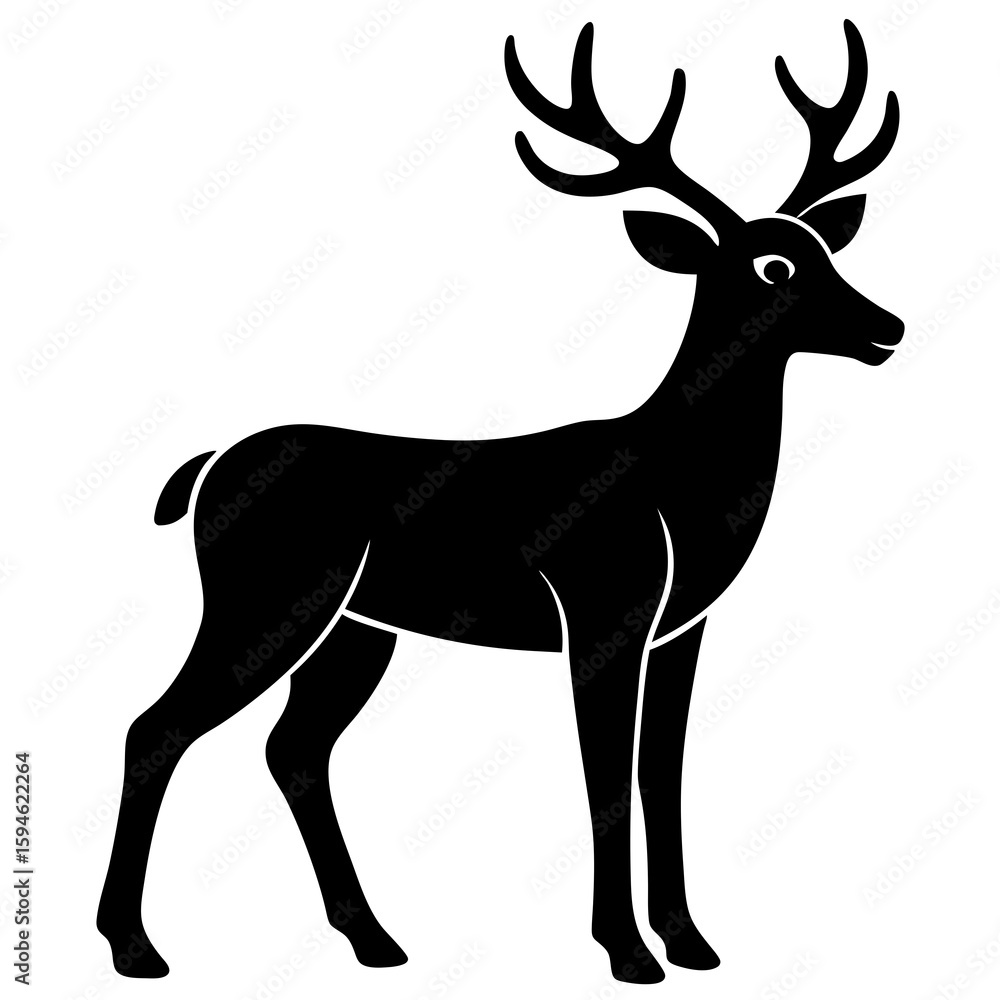 Fototapeta premium deer silhouette vector