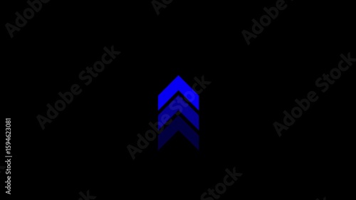 3d arrow icon swipe up animation background. single line directional up arrow animation. Loop Animation.