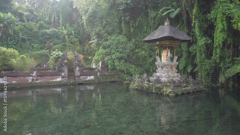 Pond at a Hindu Balinese water temple in Bali, Indonesia Pond at a Hindu Balinese water temple in Bali, Indonesia