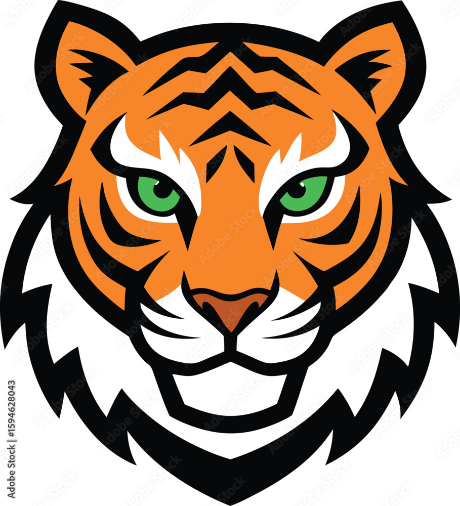 Fototapeta premium tiger head vector