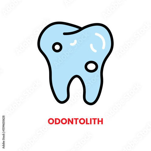 Odontolith icon, dental care, vector illustration, filled style, best used for web