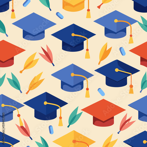graduation caps background