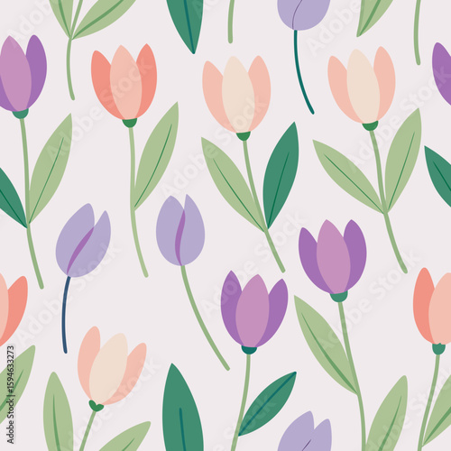 pattern with tulips
