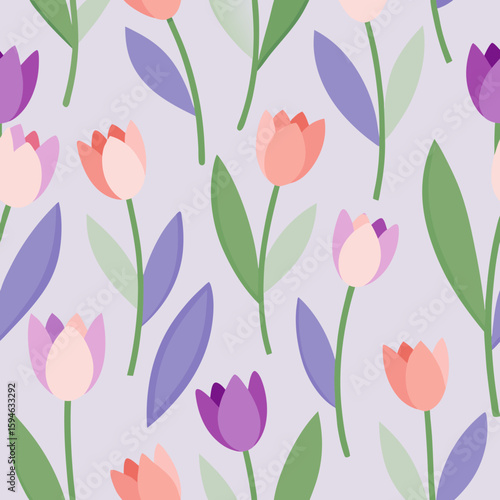 pattern with tulips