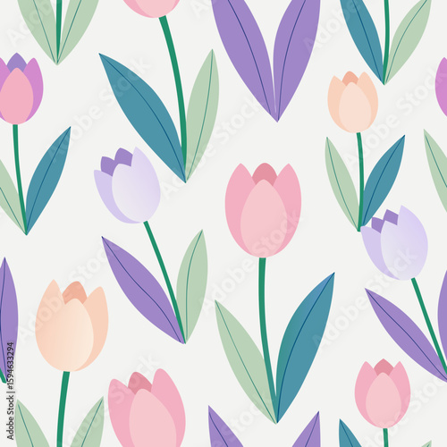 pattern with tulips