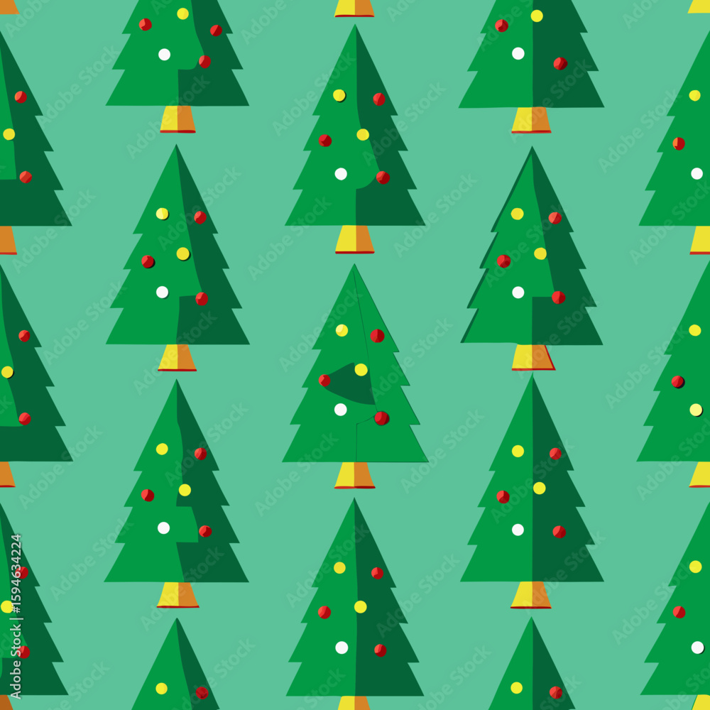 Obraz premium christmas tree pattern