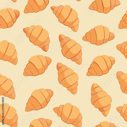 croissant with pattern