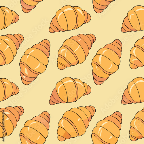 croissant with pattern