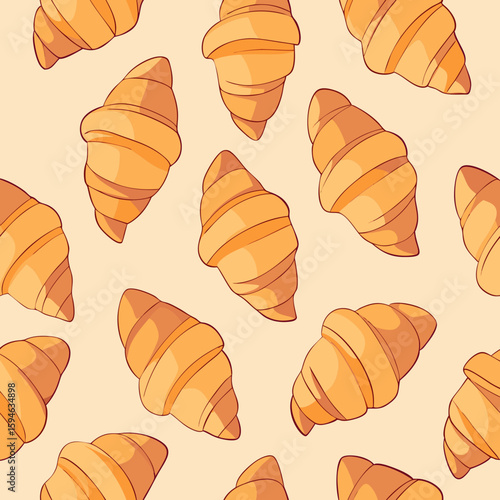 croissant with pattern