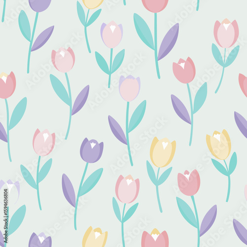 pattern with tulips