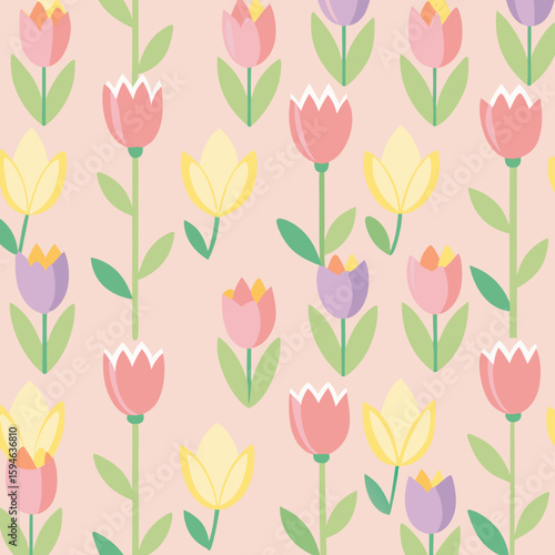 pattern with tulips