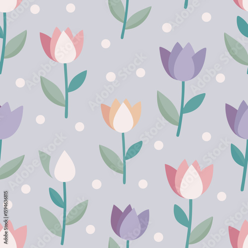 pattern with tulips