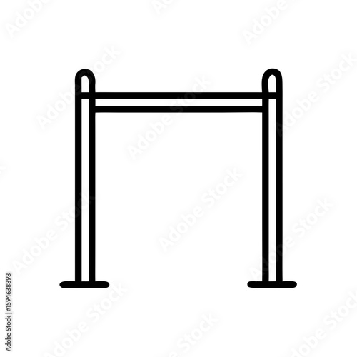 Simple pole vault bar illustration on a transparent background  