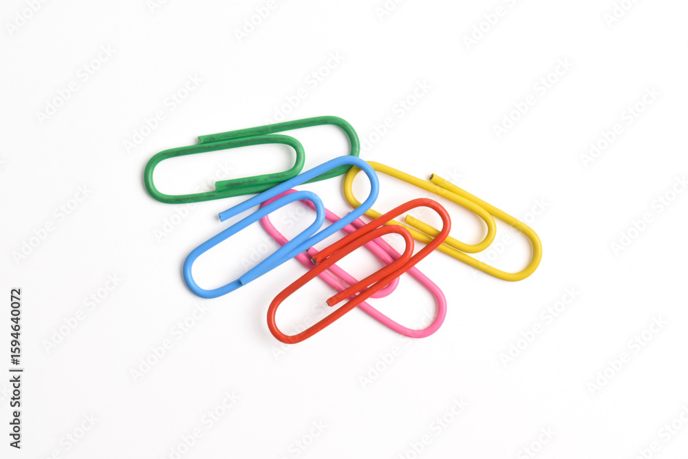 Paper clips isolated on white background Paper clips isolated on white background