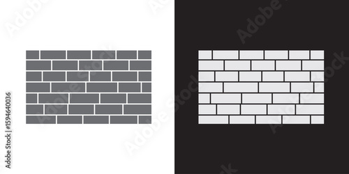 Brick wall icon Logo symbol sign set