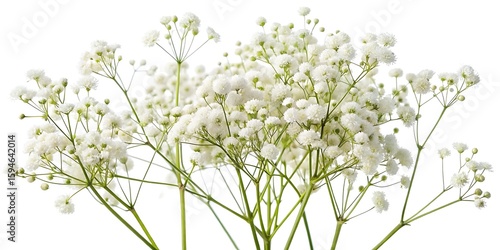 Bunch of white flowers with green stems