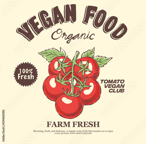 Italy fresh tomato. Positive vibes,red fresh, Blooming tomatoes art. Red tomato vintage t-shirt design. Organic vegetable farm. Tomato vegetable artwork for t shirt print, poster, sticker and other us