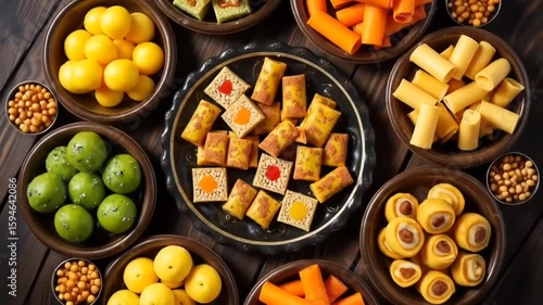 Krishna Wallpaper, Lord Krishna HD Food Photography, Delicious Indian Sweets, Janmashtami Feast, Spiritual Food