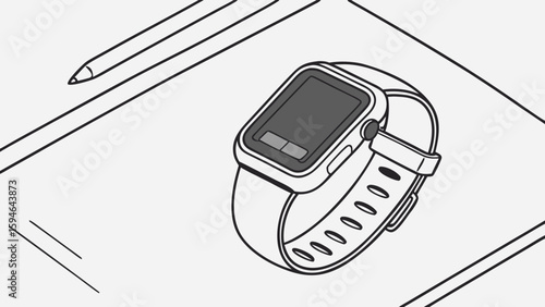 Black and white smart watch 