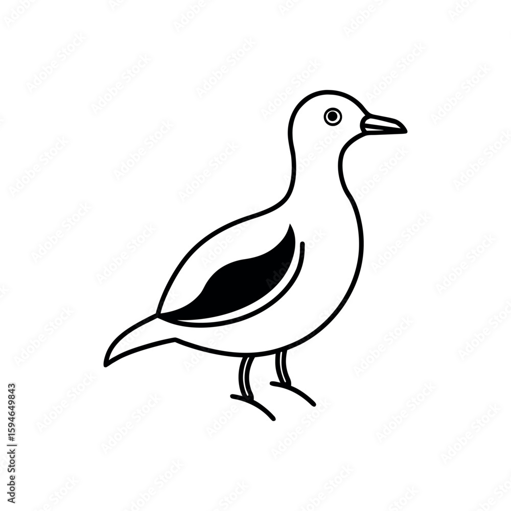 Fototapeta premium A elarin line art vector illustration