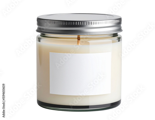 Scented Candle in Glass Jar with Lid, Front PNG