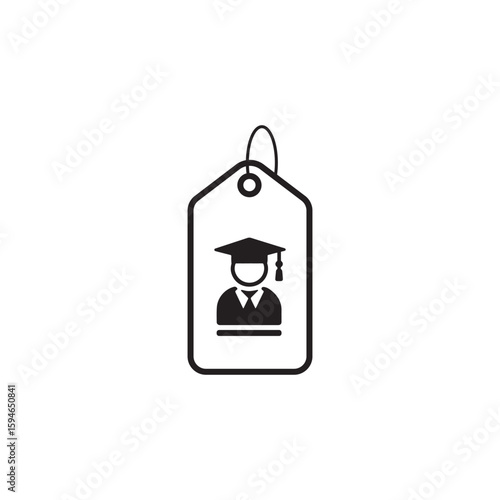 Price Tag with Graduation Cap