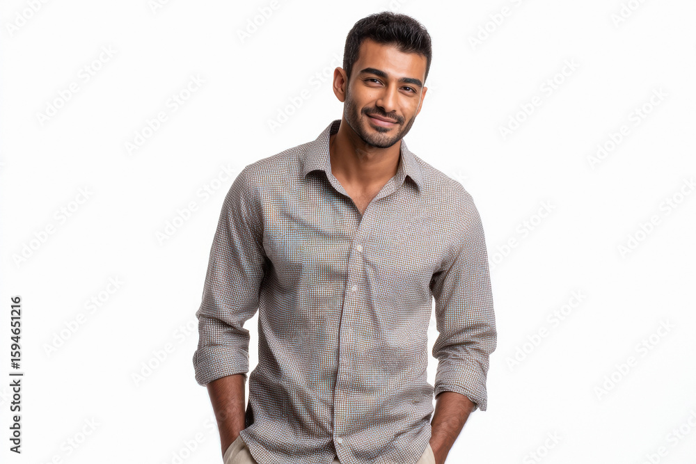 Fototapeta premium Young indian man in formal shirt