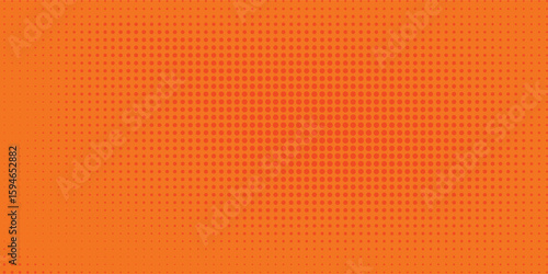 Dots halftone orange color pattern gradient texture with technology digital background. Dots pop art comics modern  orange background