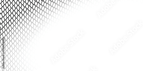 Wire mesh fence isolated on white background modern net arts