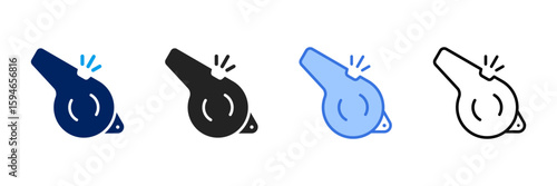 Whislte  Icon Set Different Style Collection 