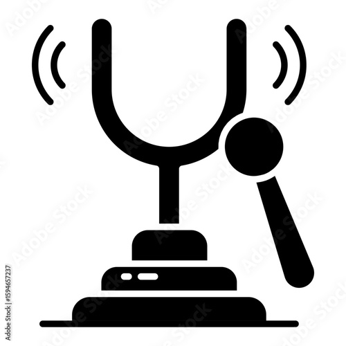 A creative design icon of tuning fork