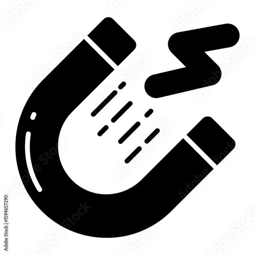 Editable design icon of magnet