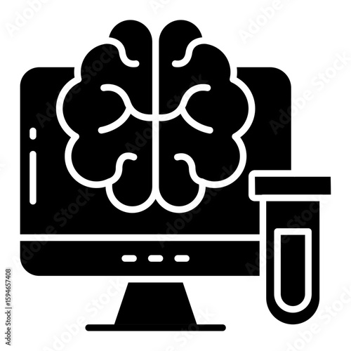 Modern design icon of online brain