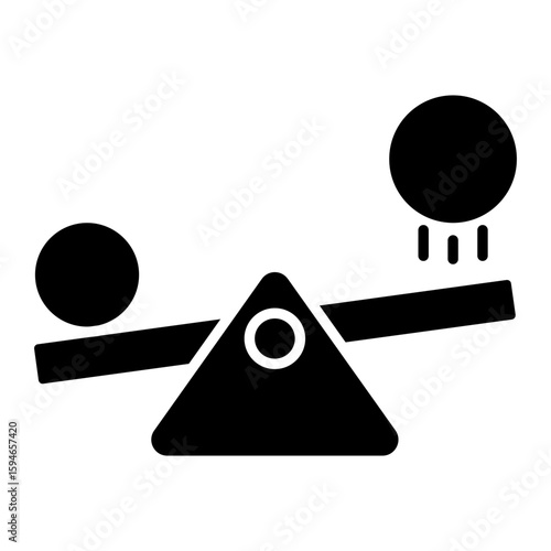 A unique design icon of seesaw
