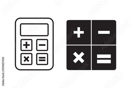 Calculator icon vector illustration. Accounting calculator sign and symbol.