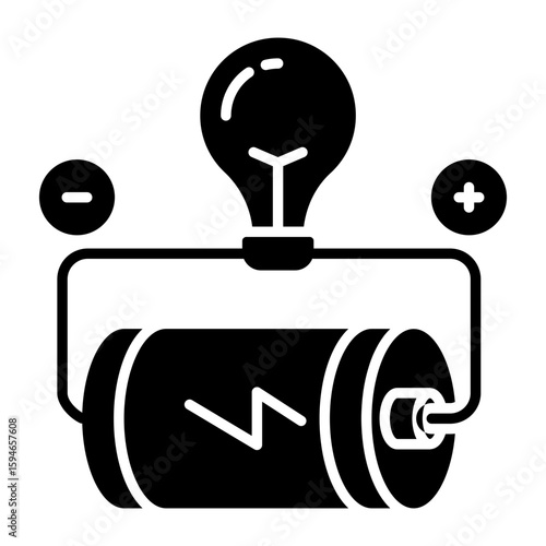 Editable design icon of electric energy