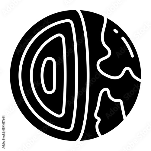 Editable design icon of geophysics