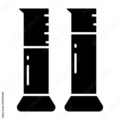 An editable design icon of graduated cylinders