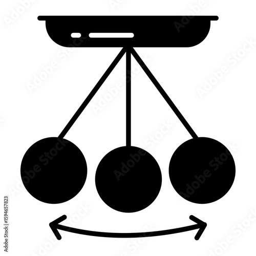An editable design icon of newton's cradle