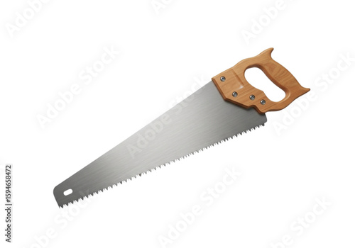 Hand saw woodworking tool png on transparent background