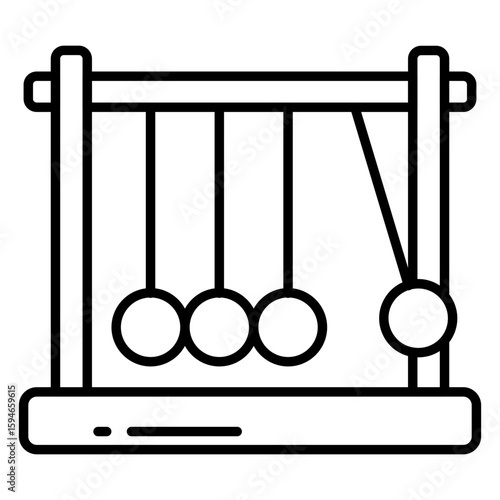 An editable design icon of newton's cradle