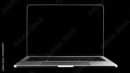 Laptop Minimalism: A Sleek, Black Screen.